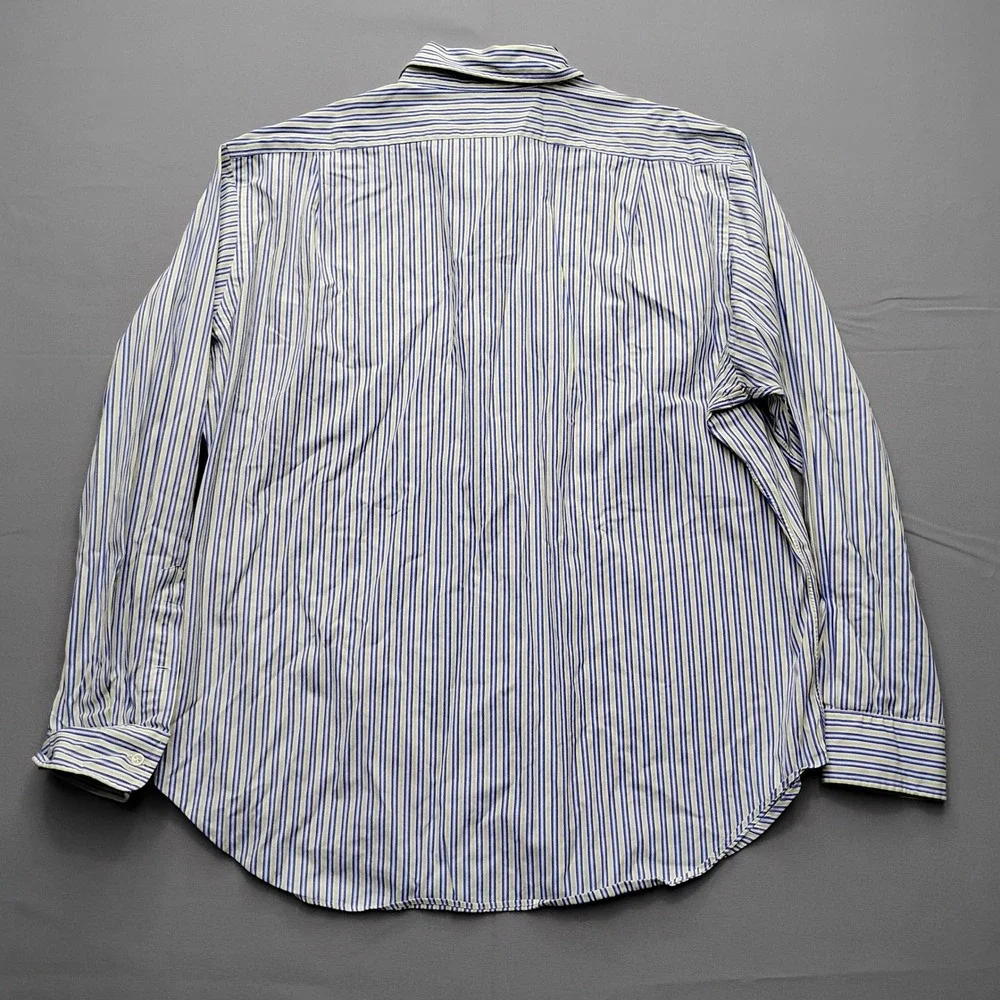 Polo‎ Ralph Lauren Mens XXL Classic Fit Striped Button Down Shirt Blue Green